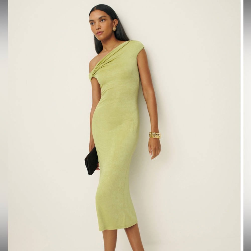 Reformation Jamen Knit Dress Green - Size L